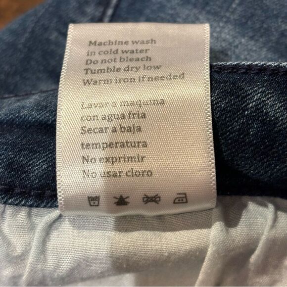 KANCAN Embroidered Raw Hem Ankle Jeans 3/25 - Picture 5 of 5